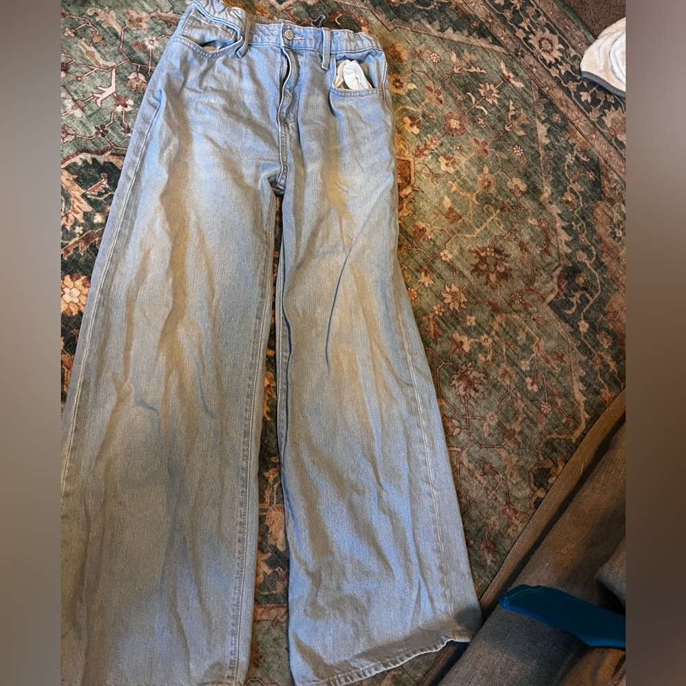 Old Navy Light Blue Wide Leg Jeans